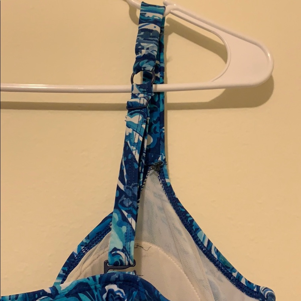 Blue Pattern Bikini Top - Picture 7 of 8